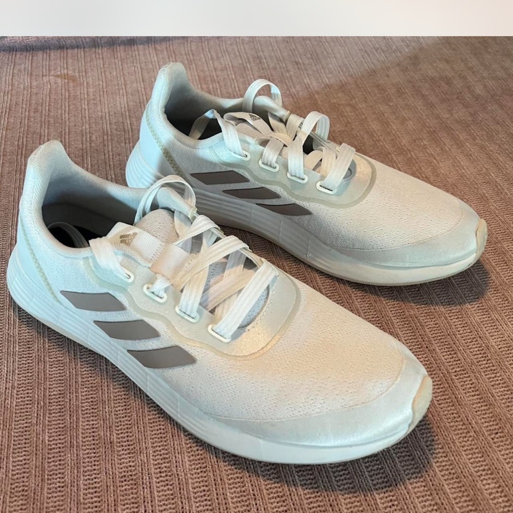 Adidas White and Gray Running Shoes